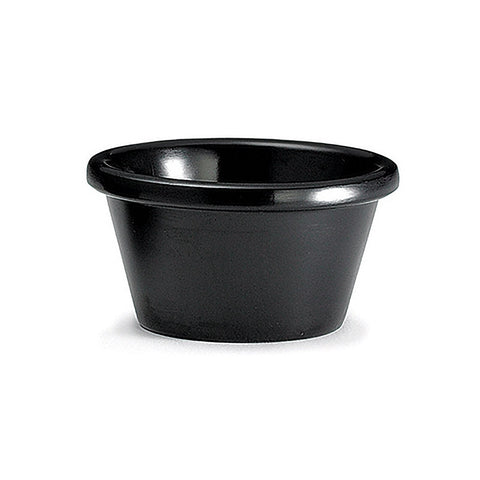 TableCraft RAM3BK 3 oz Black Smooth Melamine Ramekin