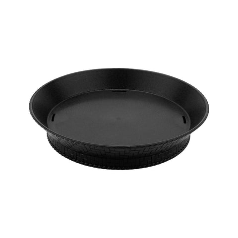 GET Enterprises RB-880-BK 10.5" Round Black Polypropylene Food Basket with Base