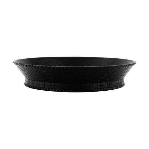 GET Enterprises RB-880-BK 10.5" Round Black Polypropylene Food Basket with Base