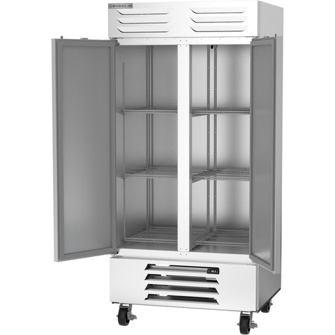 Beverage-Air RB35HC-1S Vista Series 2-Section Solid Door Reach-In Refrigerator