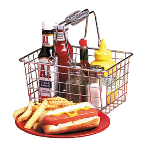 American Metalcraft RBHC759 Chrome Wire Rectangular Basket with Double Handles, 9" x 7" x 5"