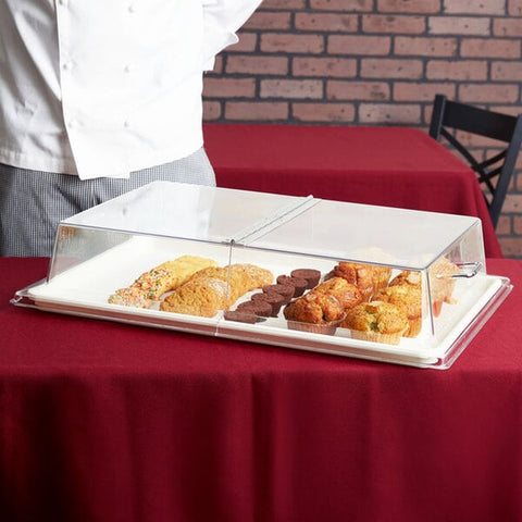 Cambro RD1826CWH135 Camwear 18" x 26" Clear Hinged Dome Display Cover