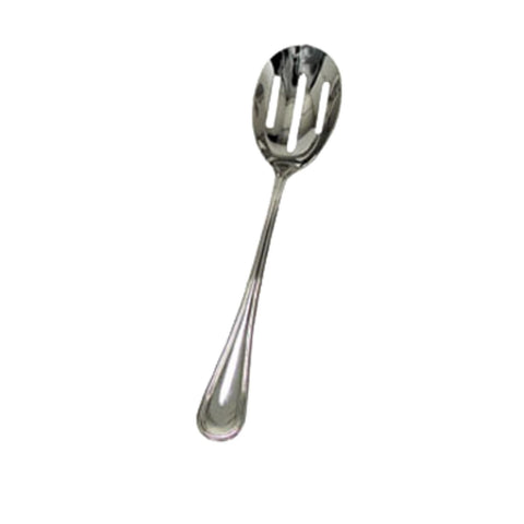 1880 Hospitality RE-118 11-1/4" Heavy Duty 18/8 Stainless Steel Slotted Banquet Serving Spoon