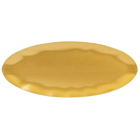 Thunder Group RF2024G 24" x 10" Gold Pearl Oval Melamine Platter