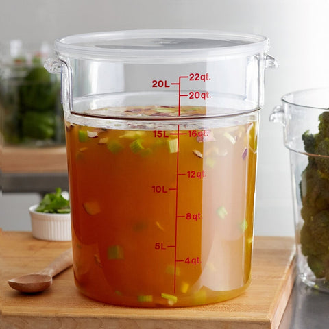 Cambro RFS12SCPP190 Translucent Round Seal Cover for 12, 18 and 22 Qt. Camwear Containers