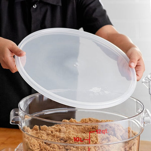 Cambro RFS12SCPP190 Translucent Round Seal Cover for 12, 18 and 22 Qt. Camwear Containers
