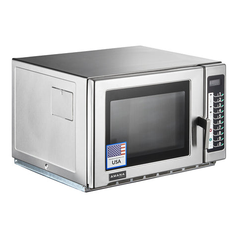 Amana RFS12TS Medium-Duty Stainless Steel Commercial Microwave, 1.2 Cu Ft, 120V, 1200W