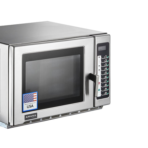 Amana RFS12TS Medium-Duty Stainless Steel Commercial Microwave, 1.2 Cu Ft, 120V, 1200W