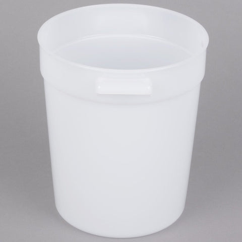 Cambro RFS4148 4 Qt. Round White Polyethylene Food Storage Container