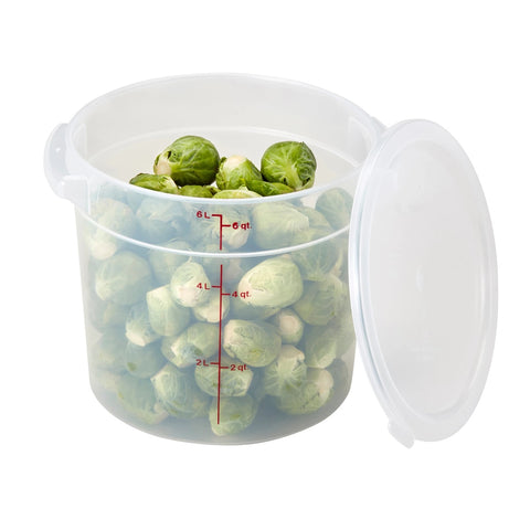 Cambro RFS6SCPP190 Translucent Round Seal Lid for 6 and 8 Qt Round Food Storage Containers