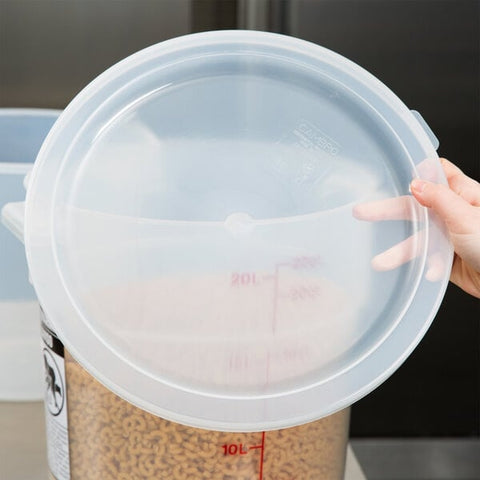 Cambro RFSC12PP190 Translucent Round Polypropylene Food Storage Container Lid for 12, 18 and 22 Qt.