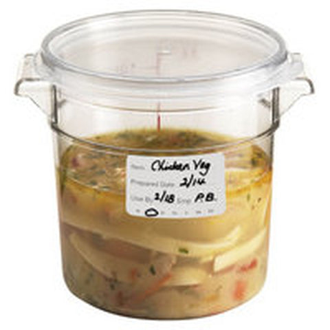 Cambro RFSCW1135 Camwear 1 Qt. Clear Round Polycarbonate Food Storage Container