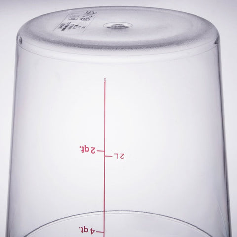 Cambro RFSCW8135 Camwear 8 Qt. Clear Round Polycarbonate Food Storage Container