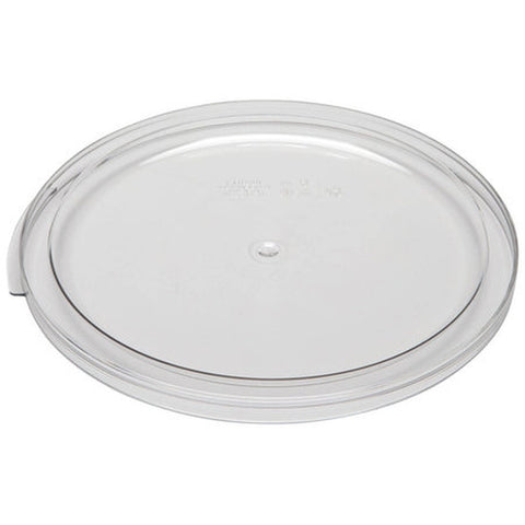 Cambro RFSCWC12135 Camwear Round Polycarbonate Food Storage Container Lid, Clear, Fits 12-22 Qt
