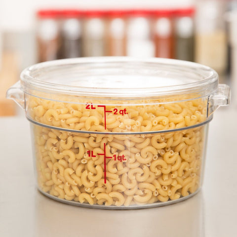 Cambro RFSCWC2135 Clear Round Polycarbonate Lid for 2 & 4 Qt. Camwear Food Storage Containers