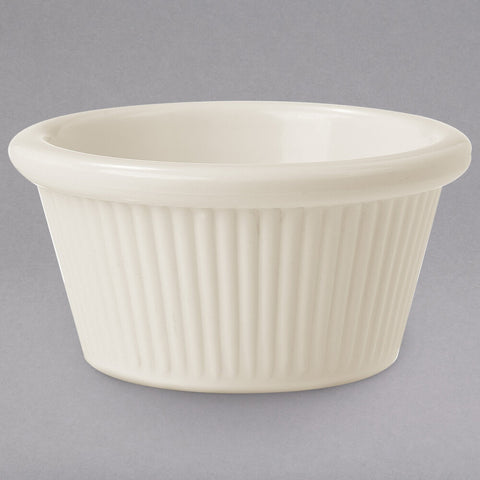 G.E.T. Enterprises RM-387-IV 2 oz. Ivory Fluted Melamine Ramekin