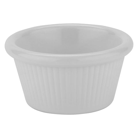 G.E.T. Enterprises RM-387-W 2 oz. White Fluted Melamine Ramekin