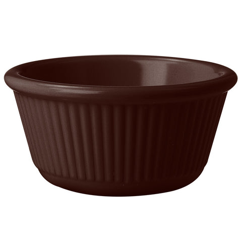 G.E.T. Enterprises RM-389-BR 3 oz. Brown Fluted Melamine Ramekin