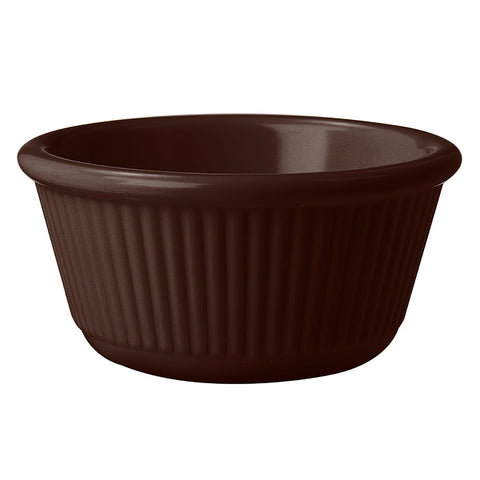 G.E.T. Enterprises RM-389-BR 3 oz. Brown Fluted Melamine Ramekin
