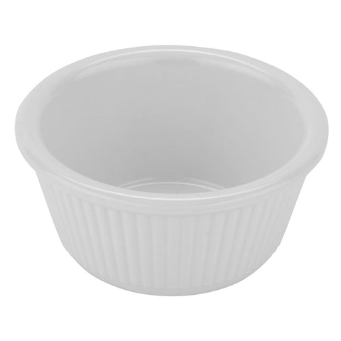 G.E.T. Enterprises RM-389-W 3 oz. White Fluted Melamine Ramekin