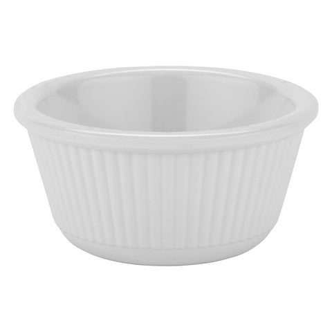 G.E.T. Enterprises RM-389-W 3 oz. White Fluted Melamine Ramekin