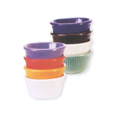 G.E.T. Enterprises RM-389-W White Melamine 3 oz. Fluted Ramekin