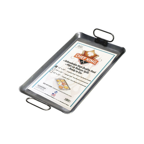 Rocky Mountain Cookware RM1220-8 2-Burner Steel Griddle (12 x 20 in)