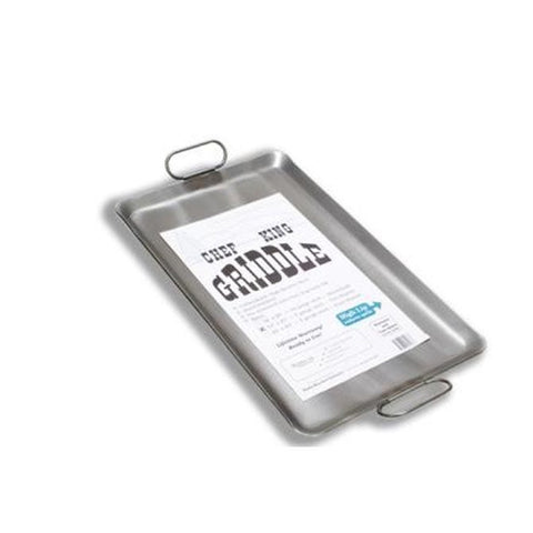 Rocky Mountain Cookware RM1423-8 2-Burner Lift-Off Steel Griddle, 14" x 24"