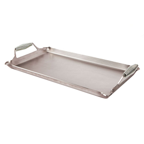 Rocky Mountain Cookware RM1424-8 14" x 24" 2-Burner Lift-Off Carbon Steel Griddle