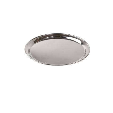 Libertyware RST14 14" Round Stainless Steel Mirror Polished Serving Tray