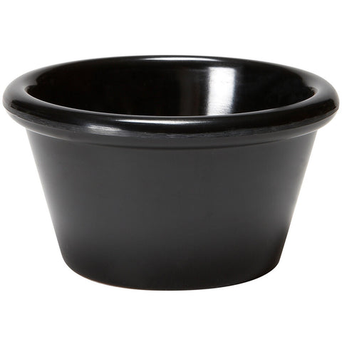 G.E.T. Enterprises S-630-BK 3 oz. Black Smooth Melamine Ramekin