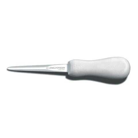 Dexter Russell S120 Sani-Safe 4" Boston Pattern Oyster Knife with White Polypropylene Handle