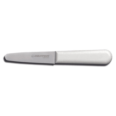 Dexter Russell S129PCP Sani-Safe 3-3/8" Clam Knife, White Polypropylene Handle