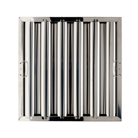 Krowne S1625 Silver Series Stainless Steel Baffle Grease Filter, 16" x 25" Nominal