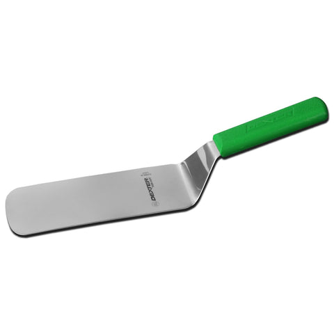 Dexter Russell S286-8G-PCP Sani-Safe 8" x 3" Cake Turner with Green Polypropylene Handle