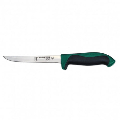 Dexter Russell S360-6F-PCP 6" Narrow Flexible Boning Knife, Green Handle