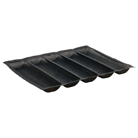 Winco SBF-5K 5-Roll Silicone Bread Form, 18" x 13"