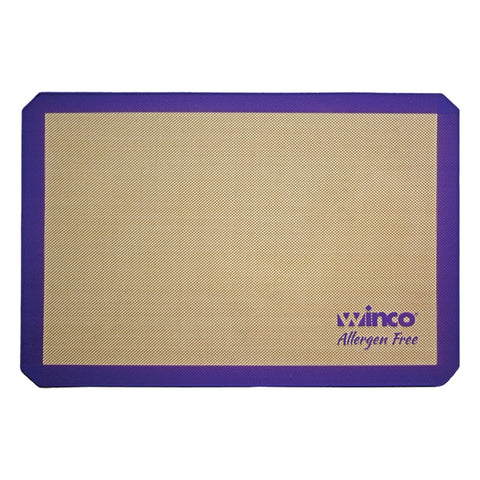 Winco SBS-16PP Allergen-Free Purple Silicone Baking Mat, Half Size (11-5/8" x 16-1/2")