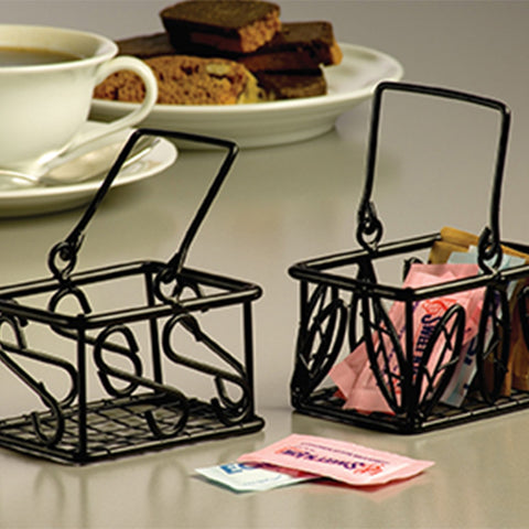 American Metalcraft SBS533 Scroll Wrought Iron Sugar Packet Caddy