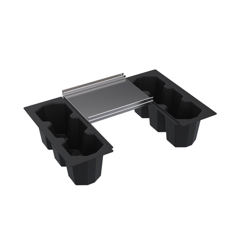 Krowne SC24H Partial Sliding Cover for 24"W x 19"D Ice Bin with (2) Bottle Wells