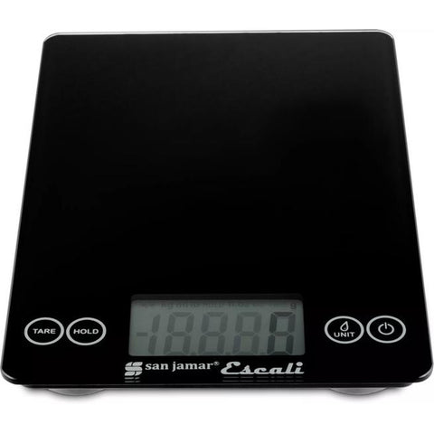 CFS Brands SCDG15BK Glass Digital Portion Scale, 15 lb/7 kg, Black