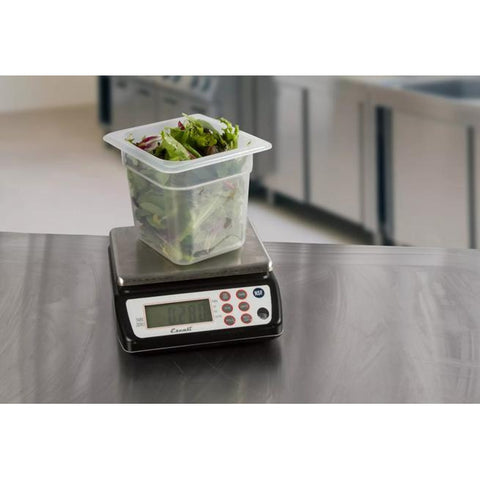 San Jamar SCDG33BK Square Professional Digital Scale, 33 lb, Black