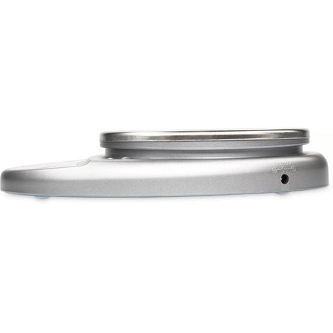 San Jamar SCDGP11M Escali 11 lb. Round Digital Portion Control Scale, Metallic