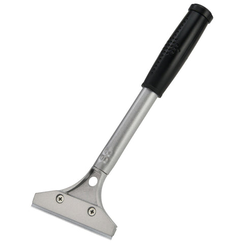 Winco SCRP-12 12" Aluminum Angled Grill Scraper with PVC Grip