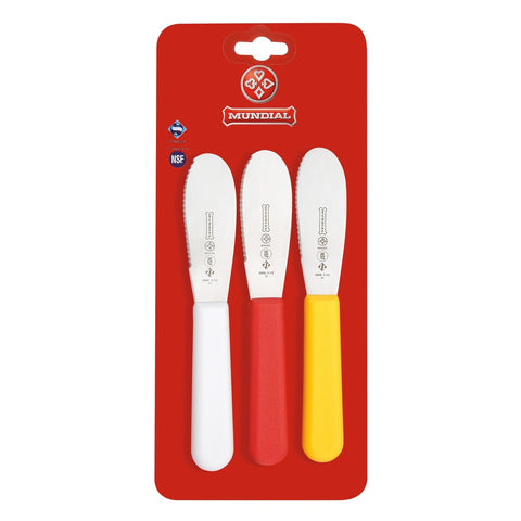 Mundial SCRYW5688E-3 Sandwich Spreader Set of 3 with Serrated Edge, 3-1/2"