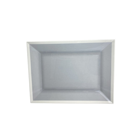 Thunder Group SD3324H 24" x 18" Rectangular Gray Graham Melamine Tray with Ivory Edge