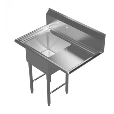 GSW USA SEE18181R Economy 1 Compartment Sink with Right Drain Board