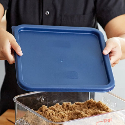 Cambro SFC12453 Midnight Blue Square Polyethylene Lid for 12, 18 & 22 Qt CamSquares Food Storage Containers