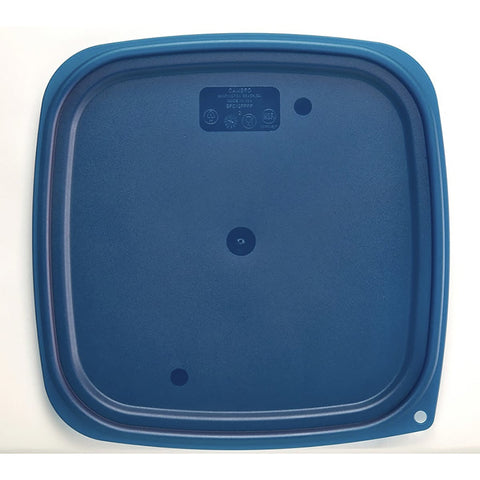 Cambro SFC12FPPP267 CamSquares FreshPro Translucent Blue Square Food Storage Container Lid for 12, 18 & 22 qt