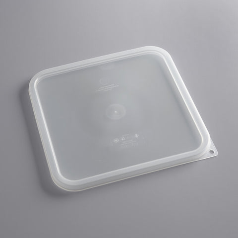 Cambro SFC12SCPP190 CamSquares Translucent Polypropylene Square Seal Lid for 12, 18 & 22 Qt. Containers